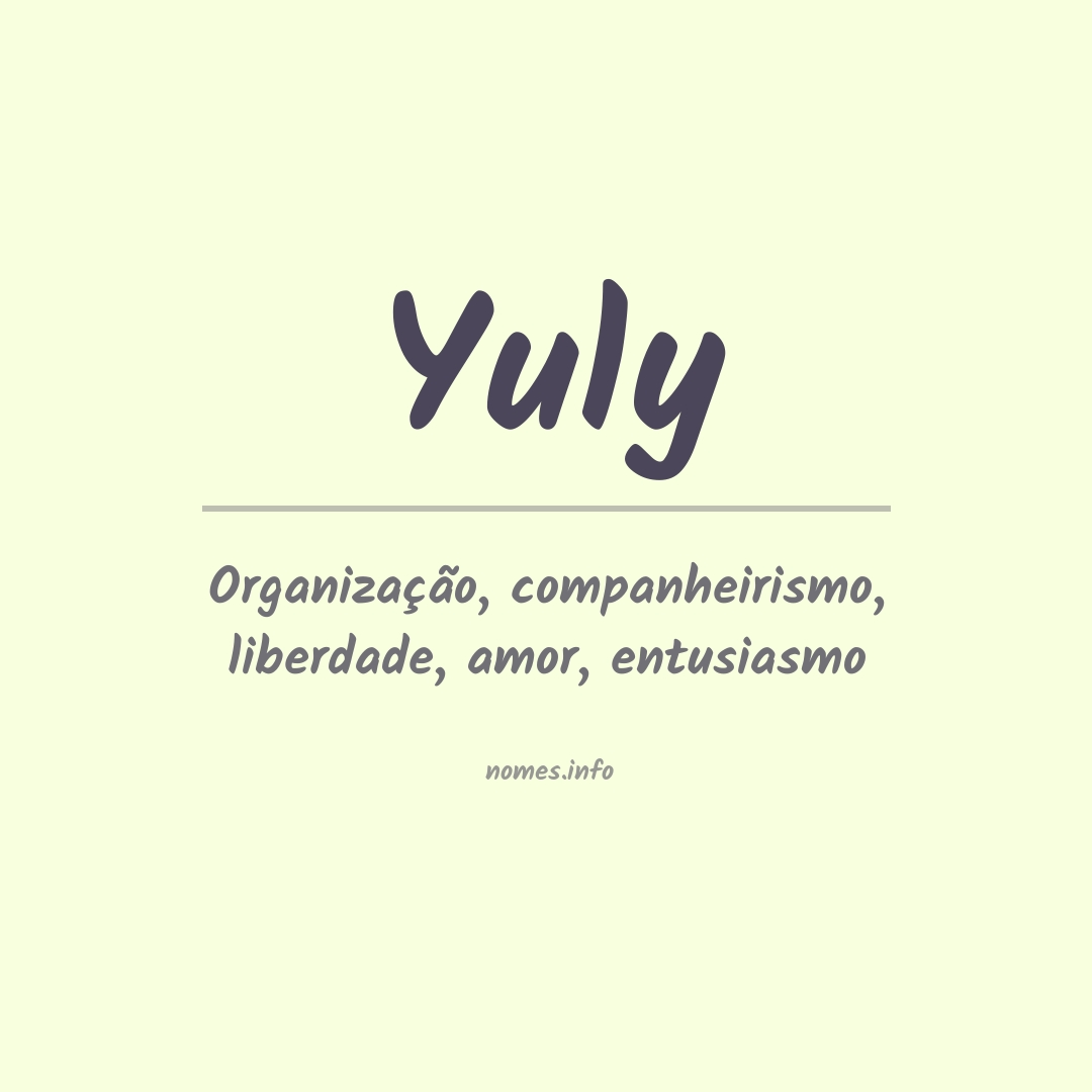 Significado do nome Yuly