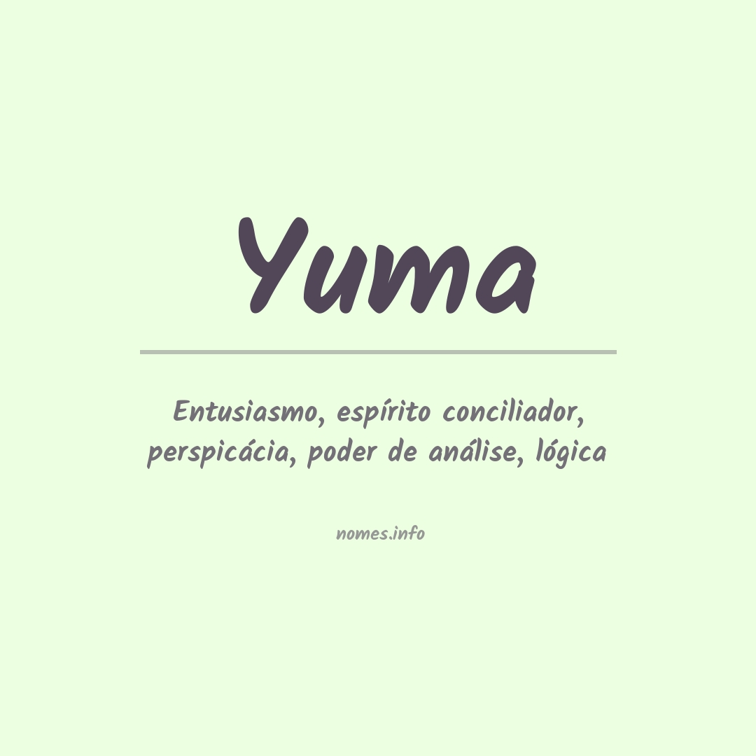 Significado do nome Yuma