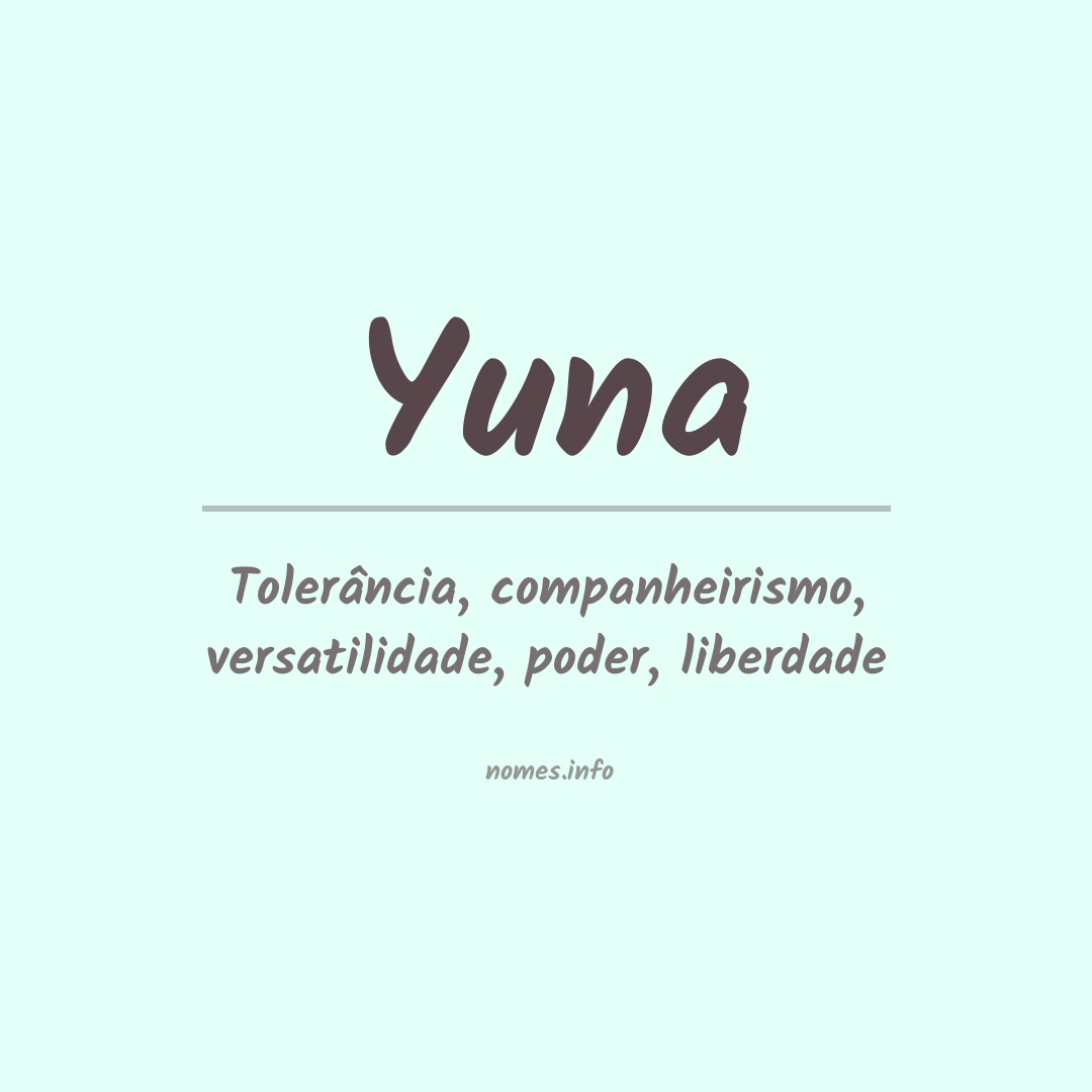 Significado do nome Yuna