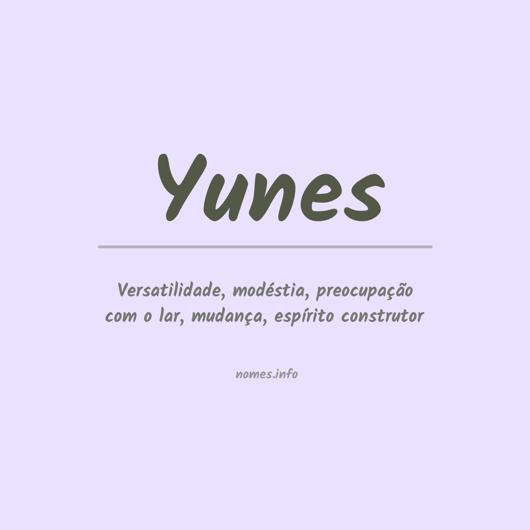 Significado do nome Yunes