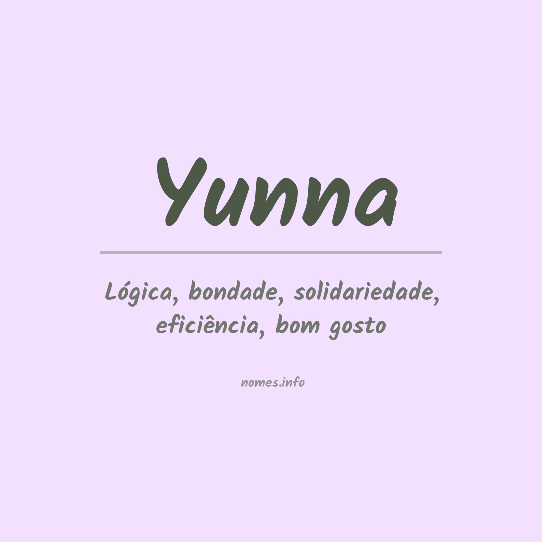 Significado do nome Yunna