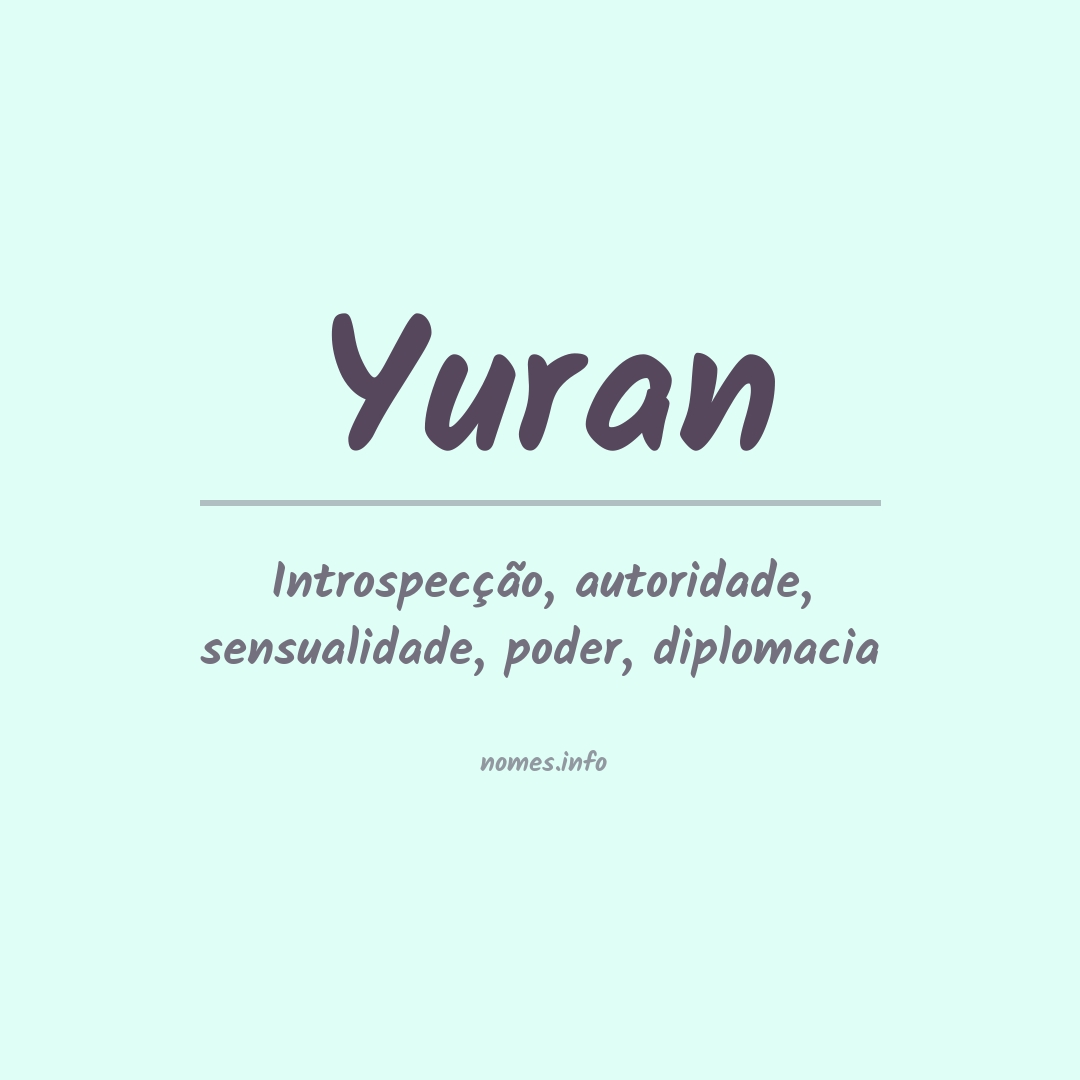 Significado do nome Yuran