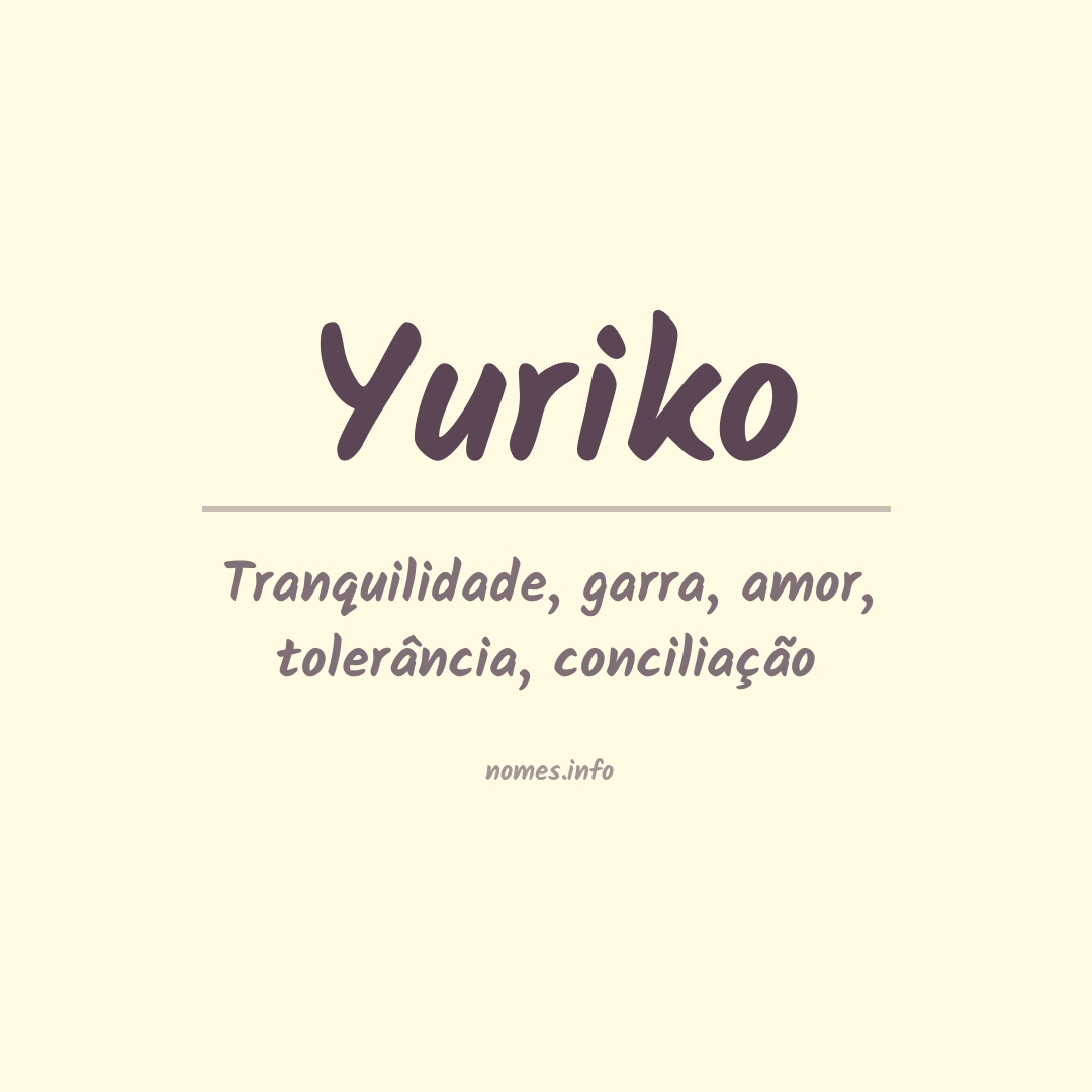 Significado do nome Yuriko