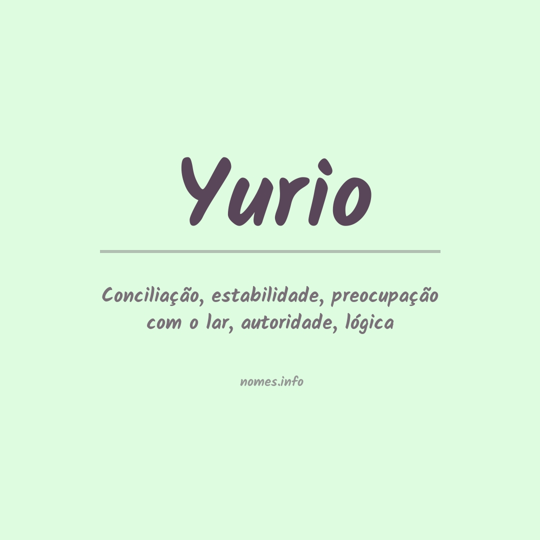 Significado do nome Yurio