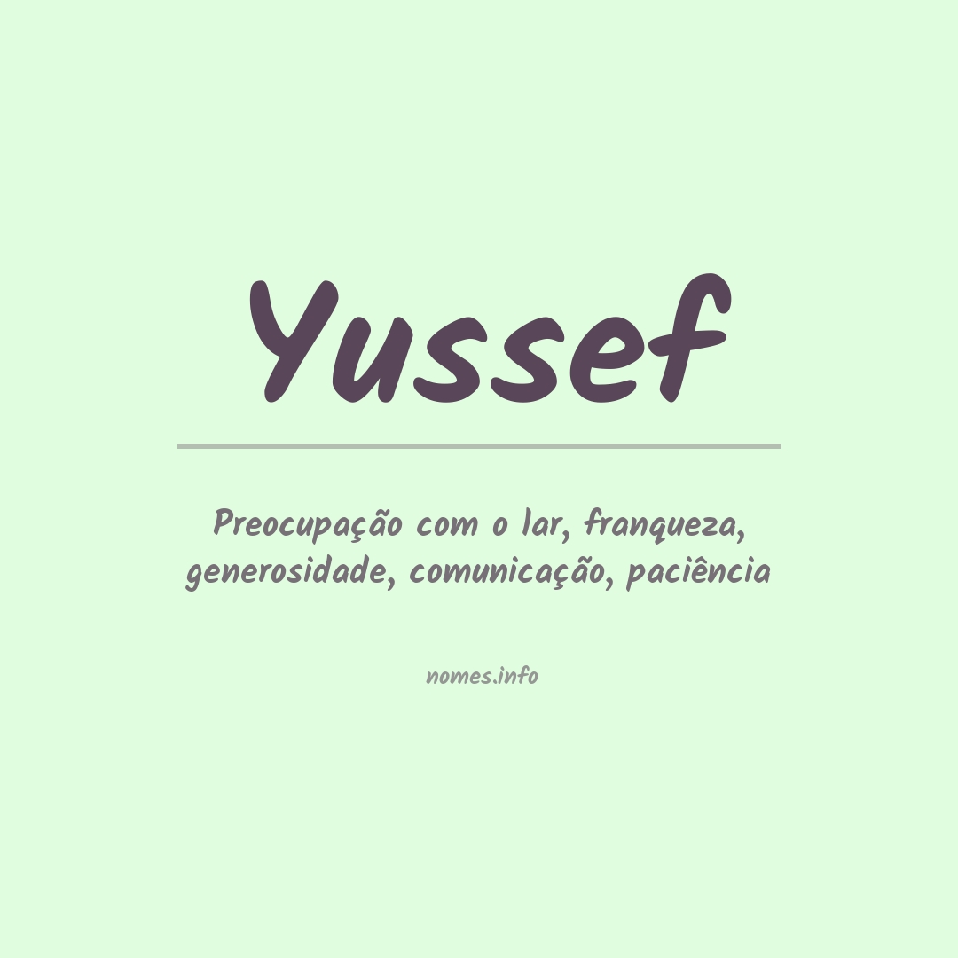 Significado do nome Yussef