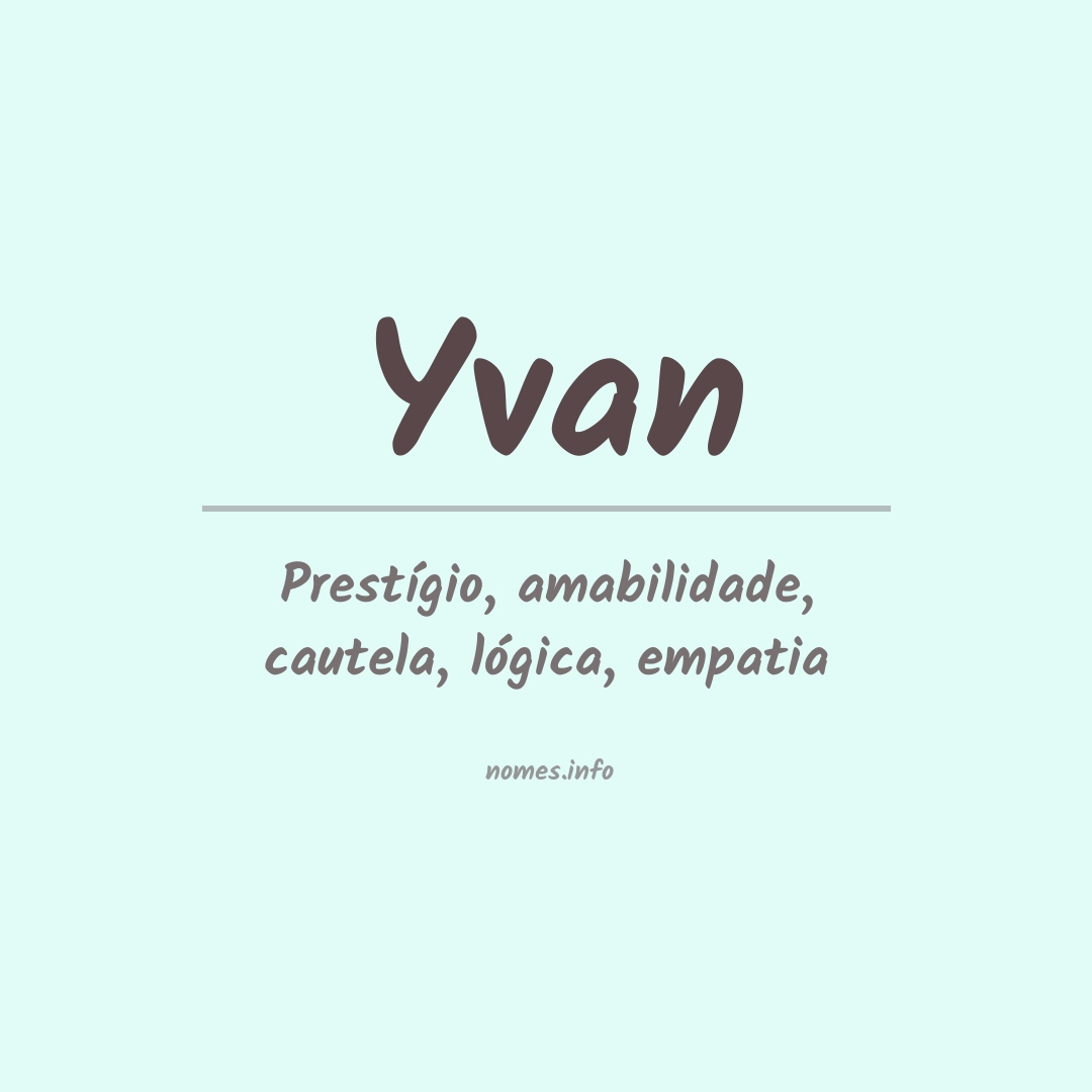 Significado do nome Yvan