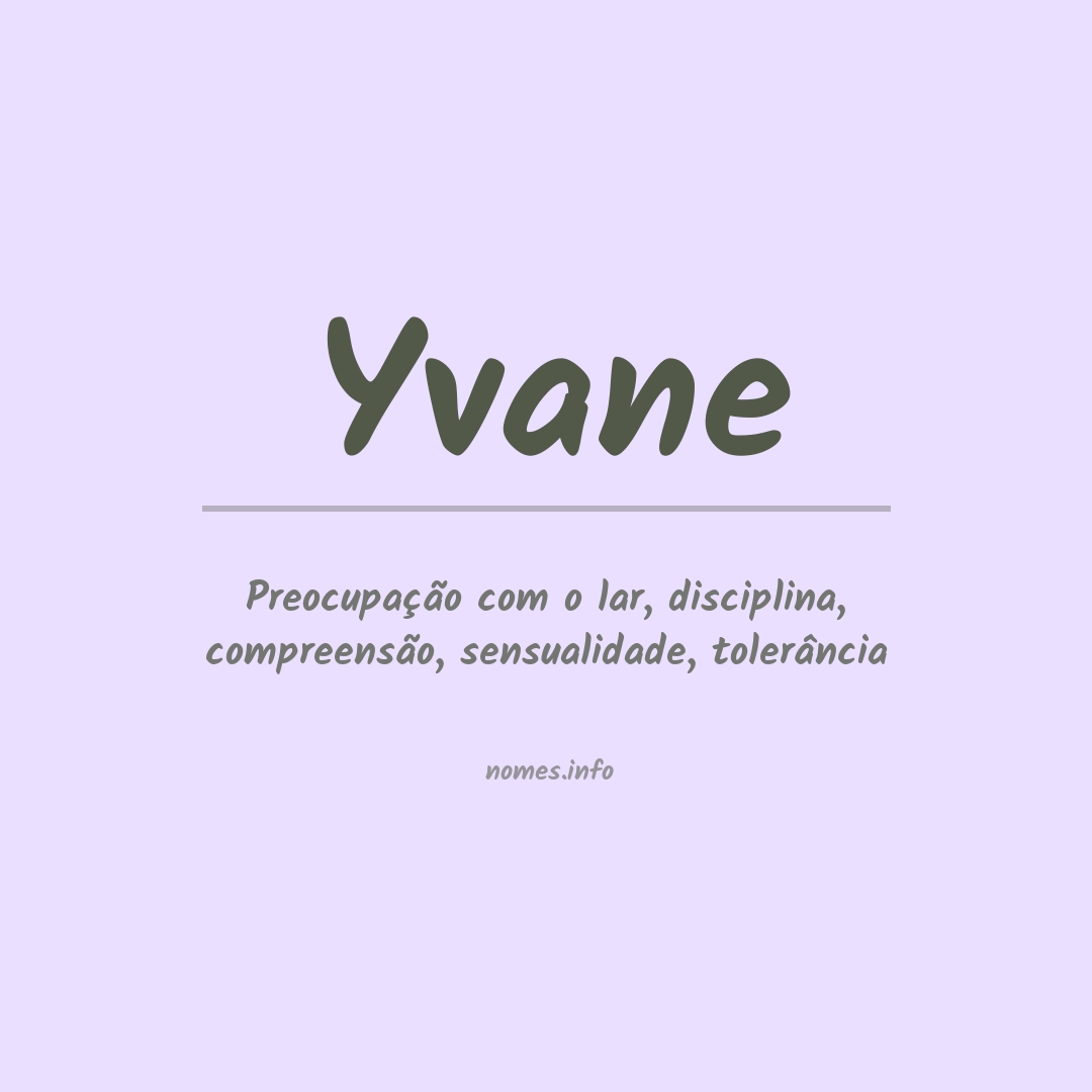 Significado do nome Yvane