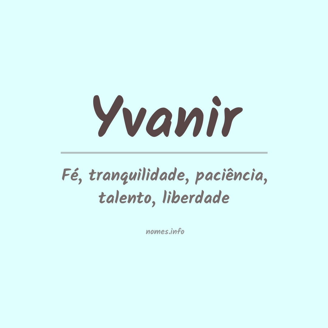 Significado do nome Yvanir