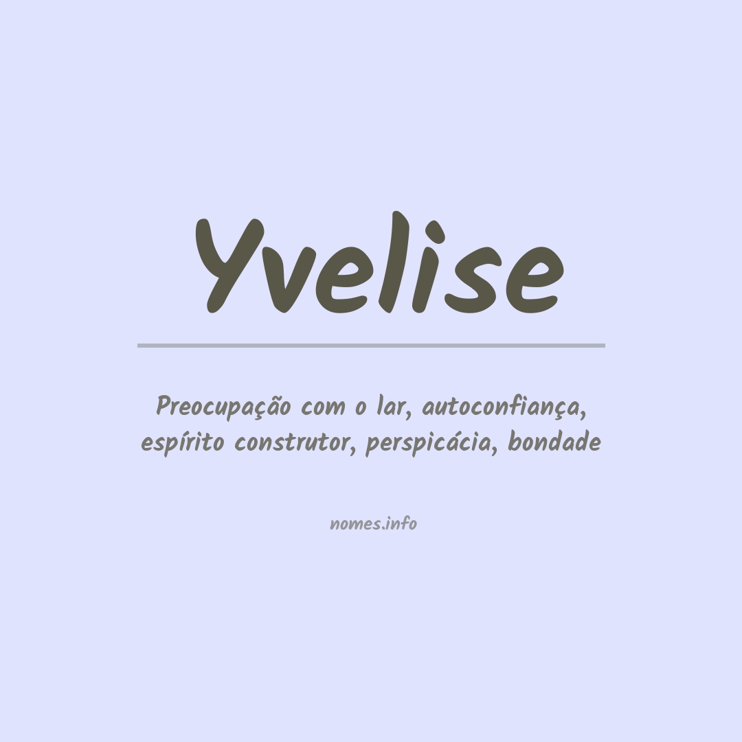 Significado do nome Yvelise