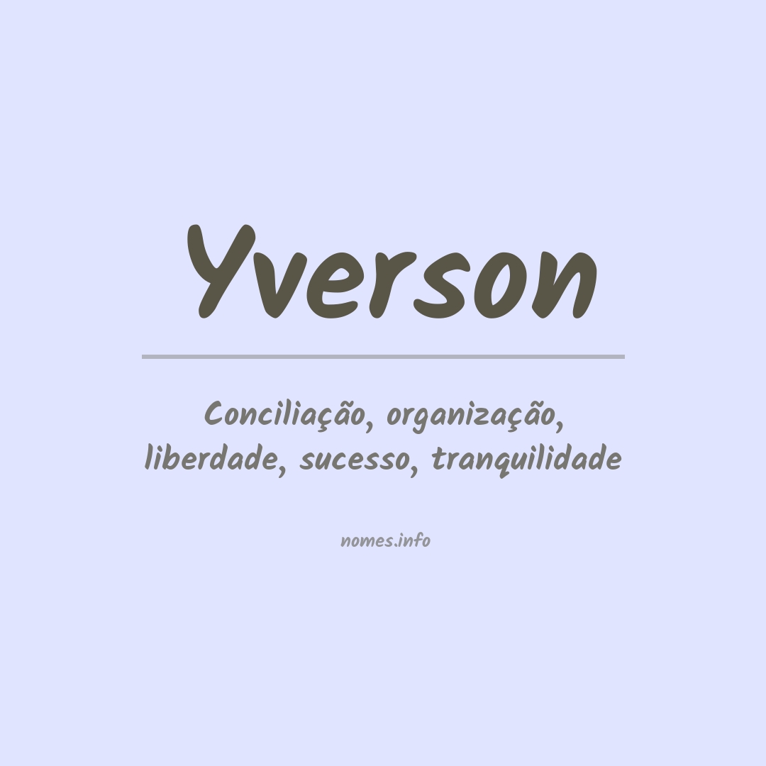 Significado do nome Yverson