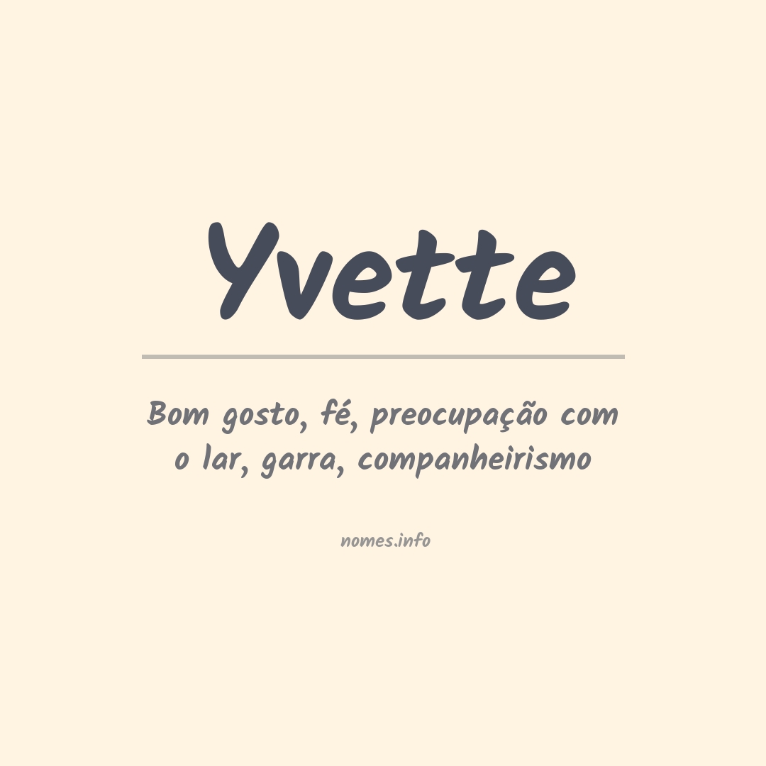 Significado do nome Yvette