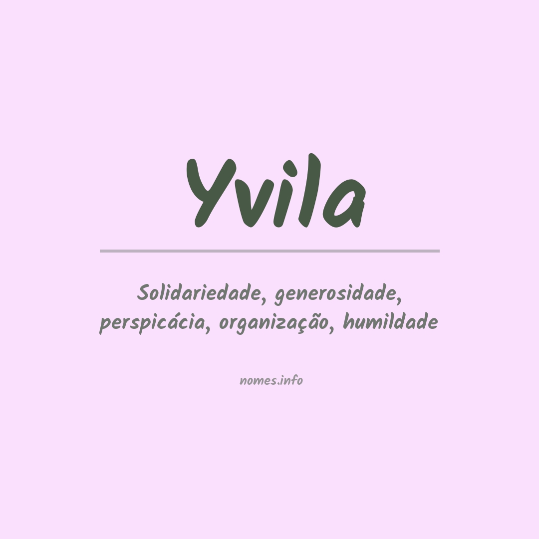 Significado do nome Yvila