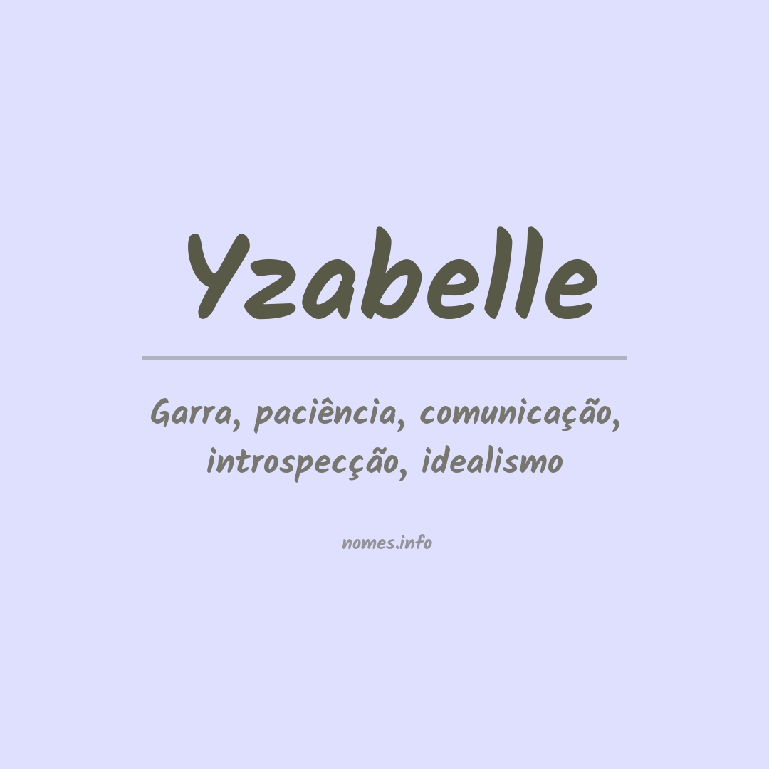 Significado do nome Yzabelle