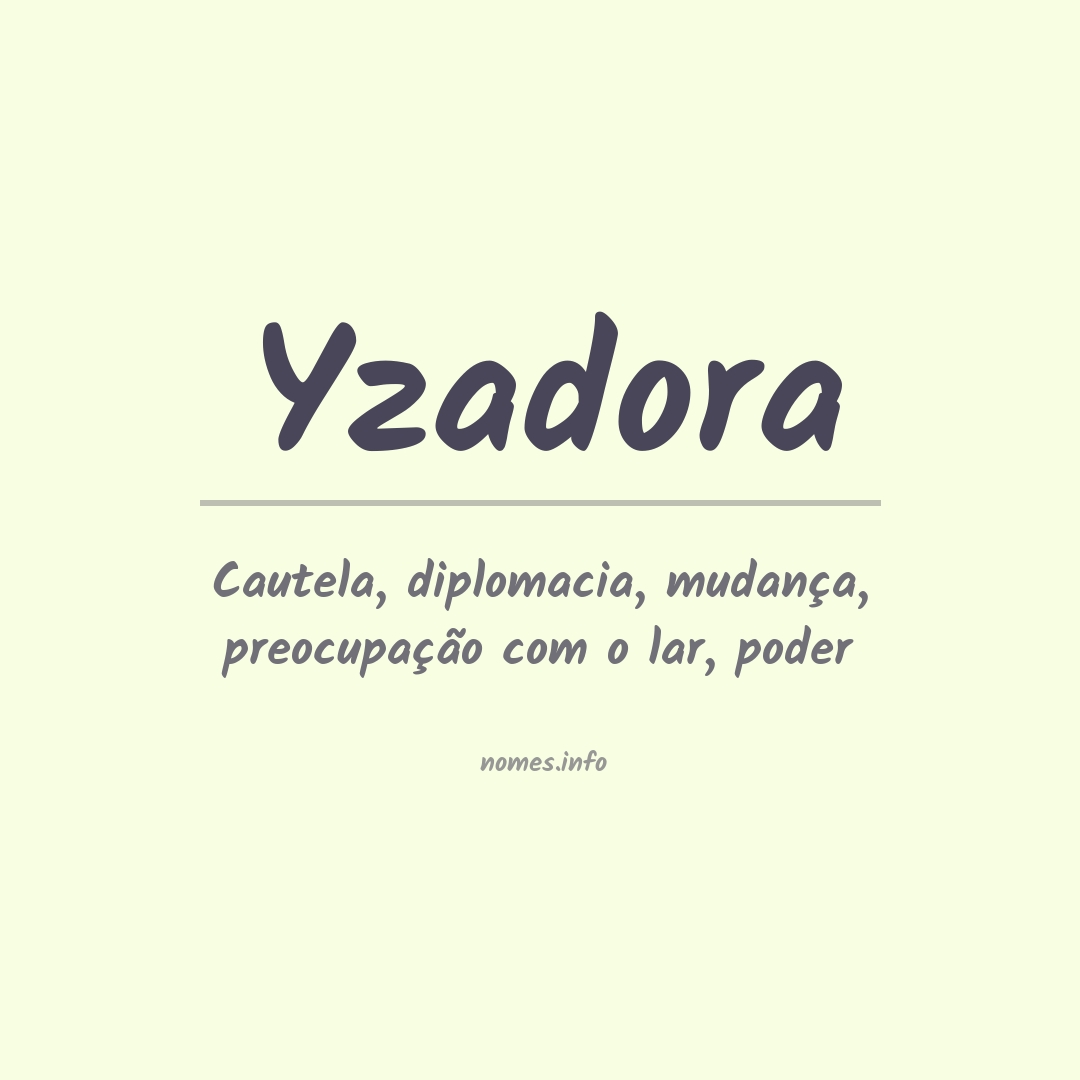 Significado do nome Yzadora