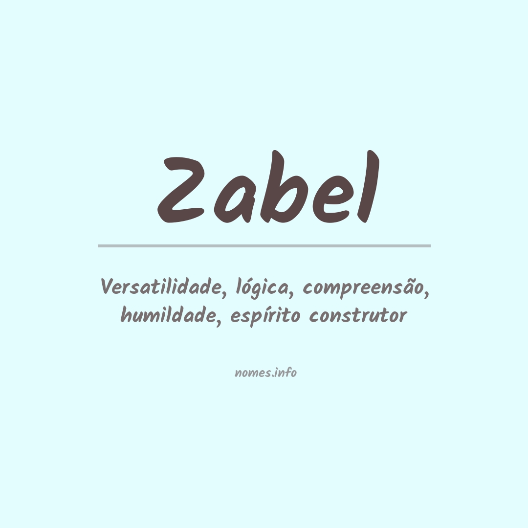 Significado do nome Zabel