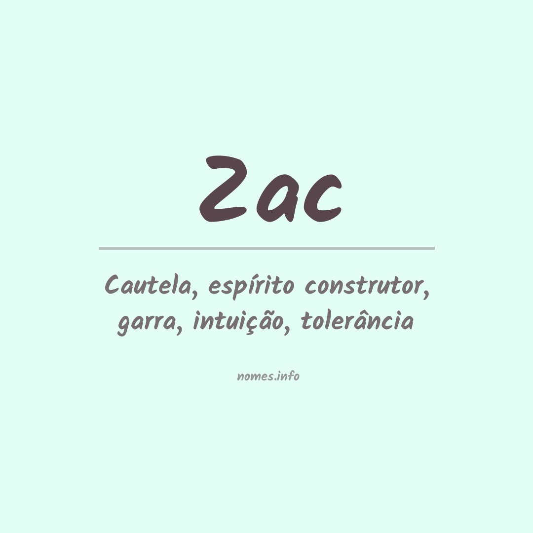 Significado do nome Zac