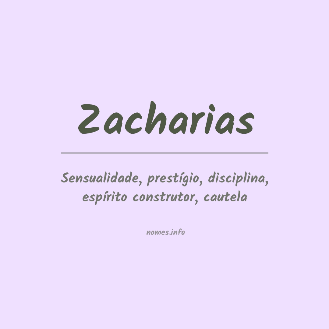 Significado do nome Zacharias