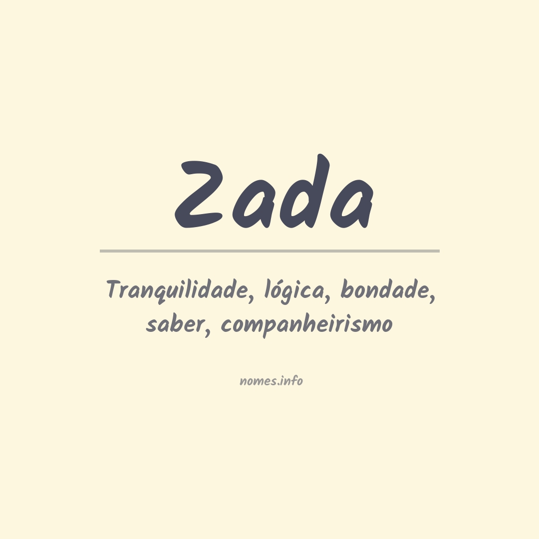 Significado do nome Zada
