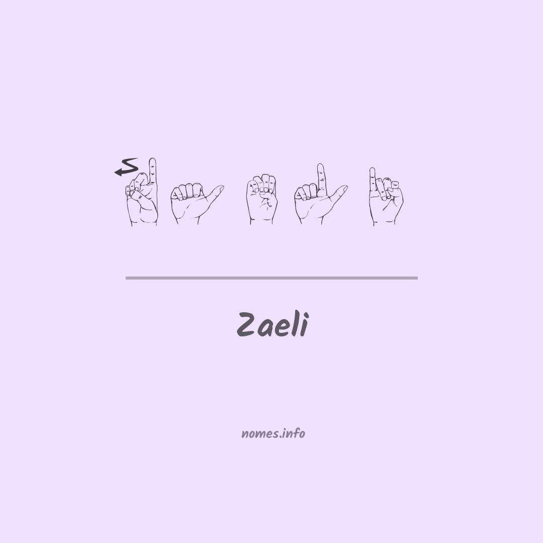 Zaeli em Libras
