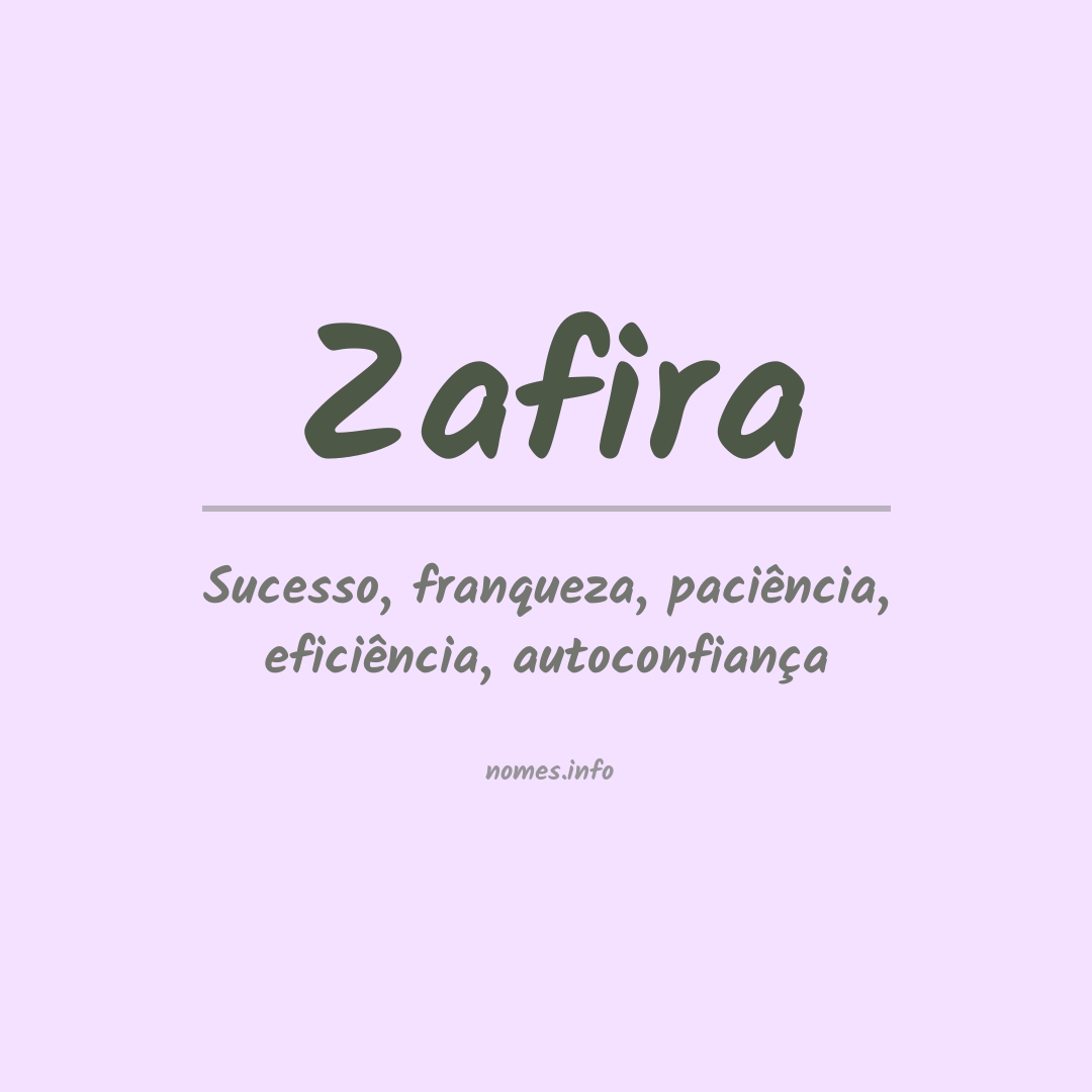 Significado do nome Zafira