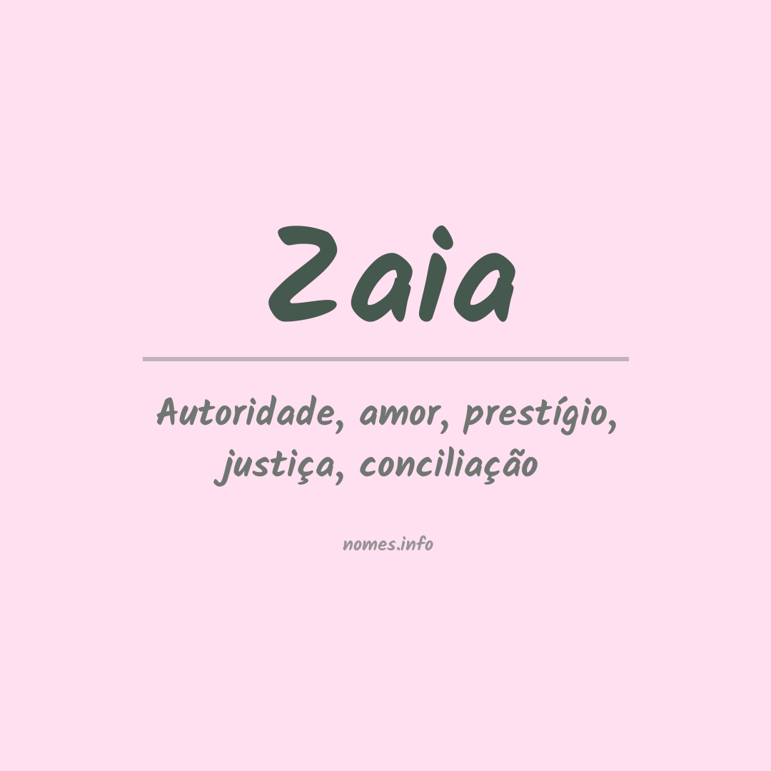 Significado do nome Zaia
