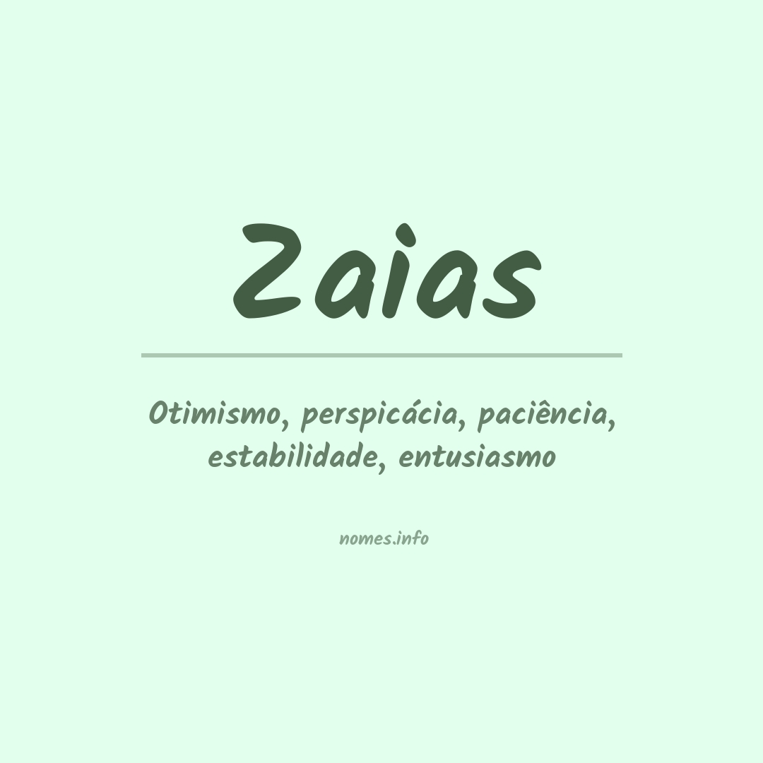Significado do nome Zaias
