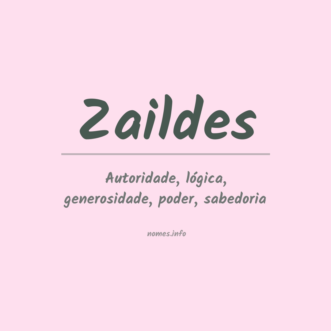 Significado do nome Zaildes