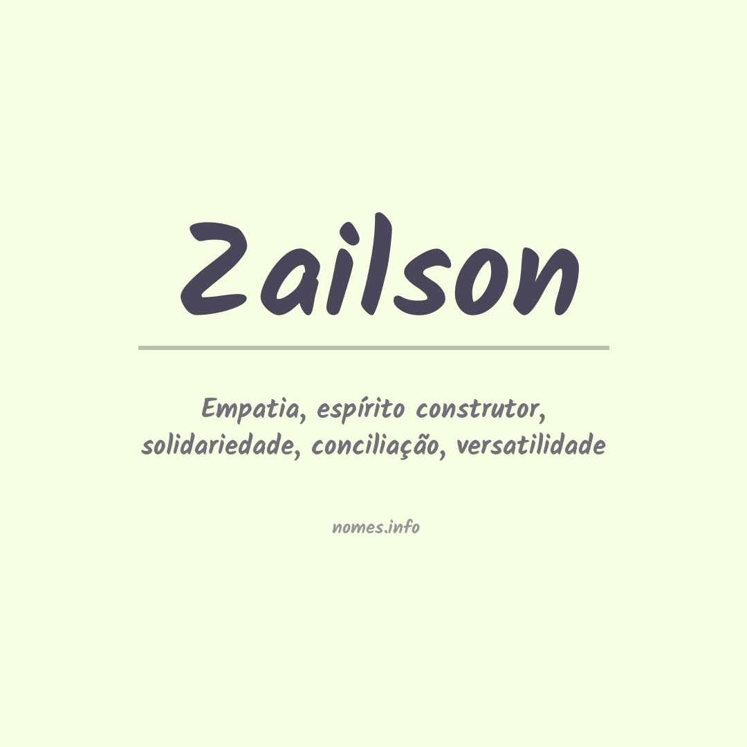 Significado do nome Zailson