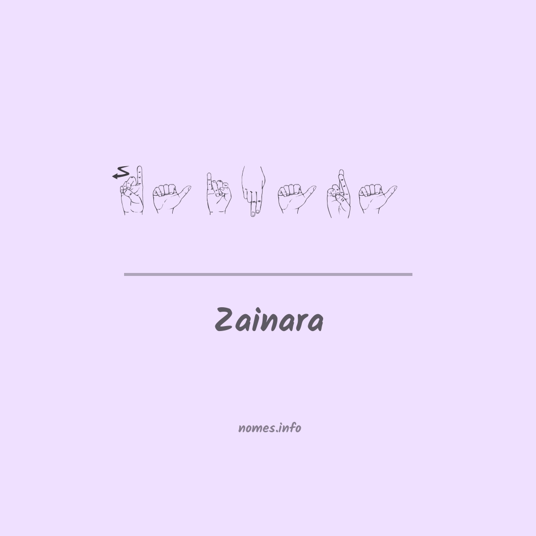 Zainara em Libras