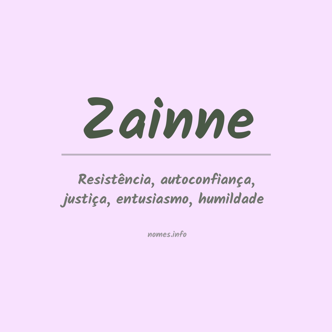 Significado do nome Zainne