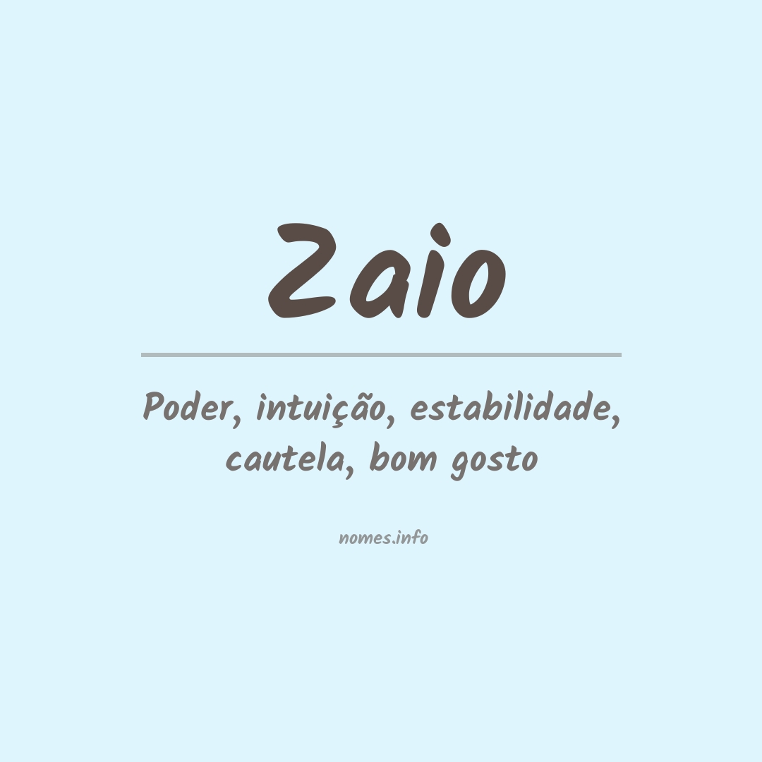 Significado do nome Zaio