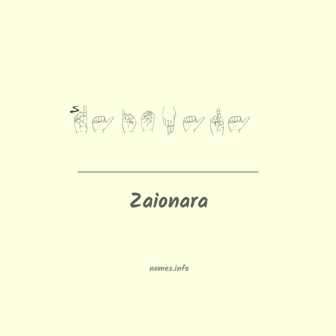 Zaionara em Libras