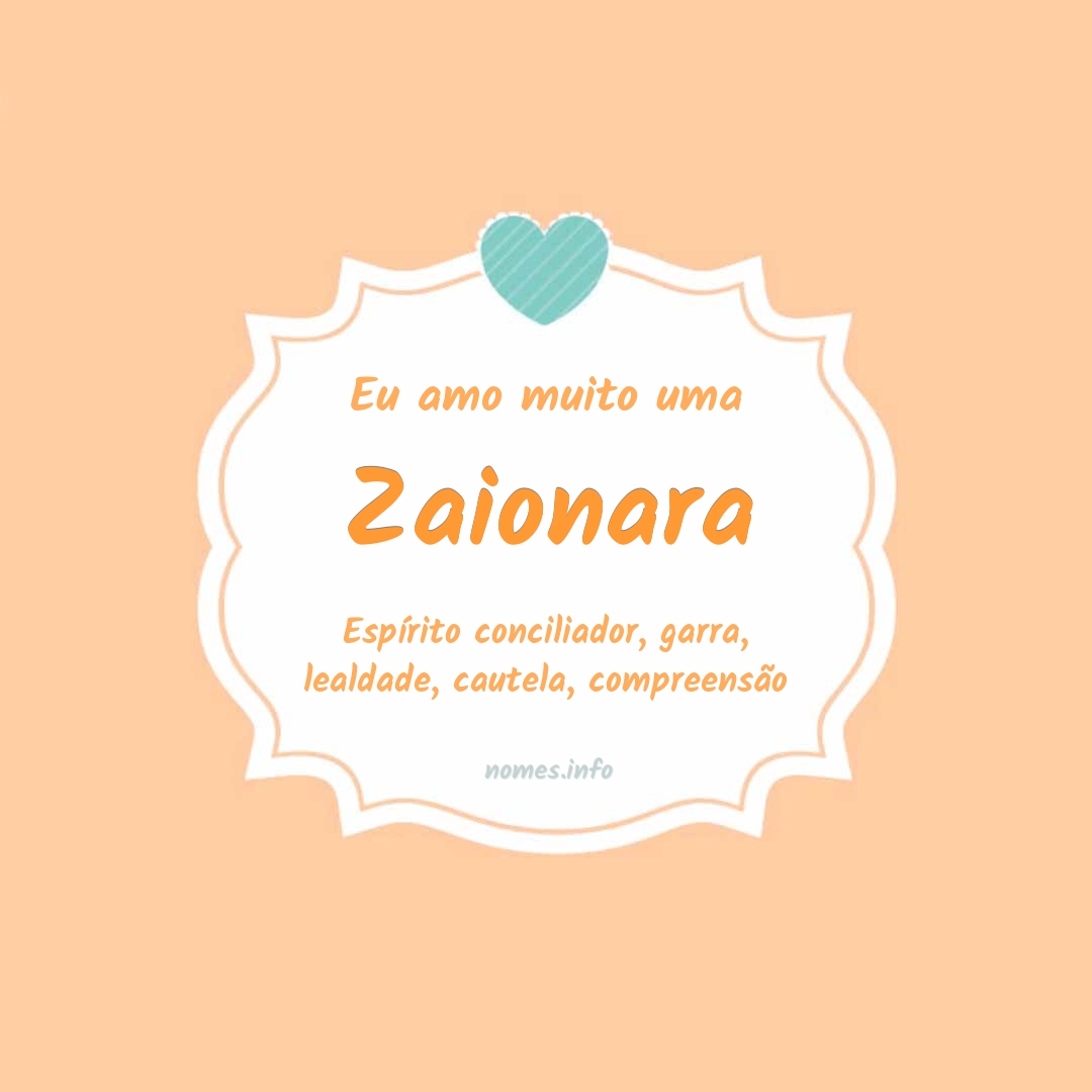 Eu amo muito Zaionara