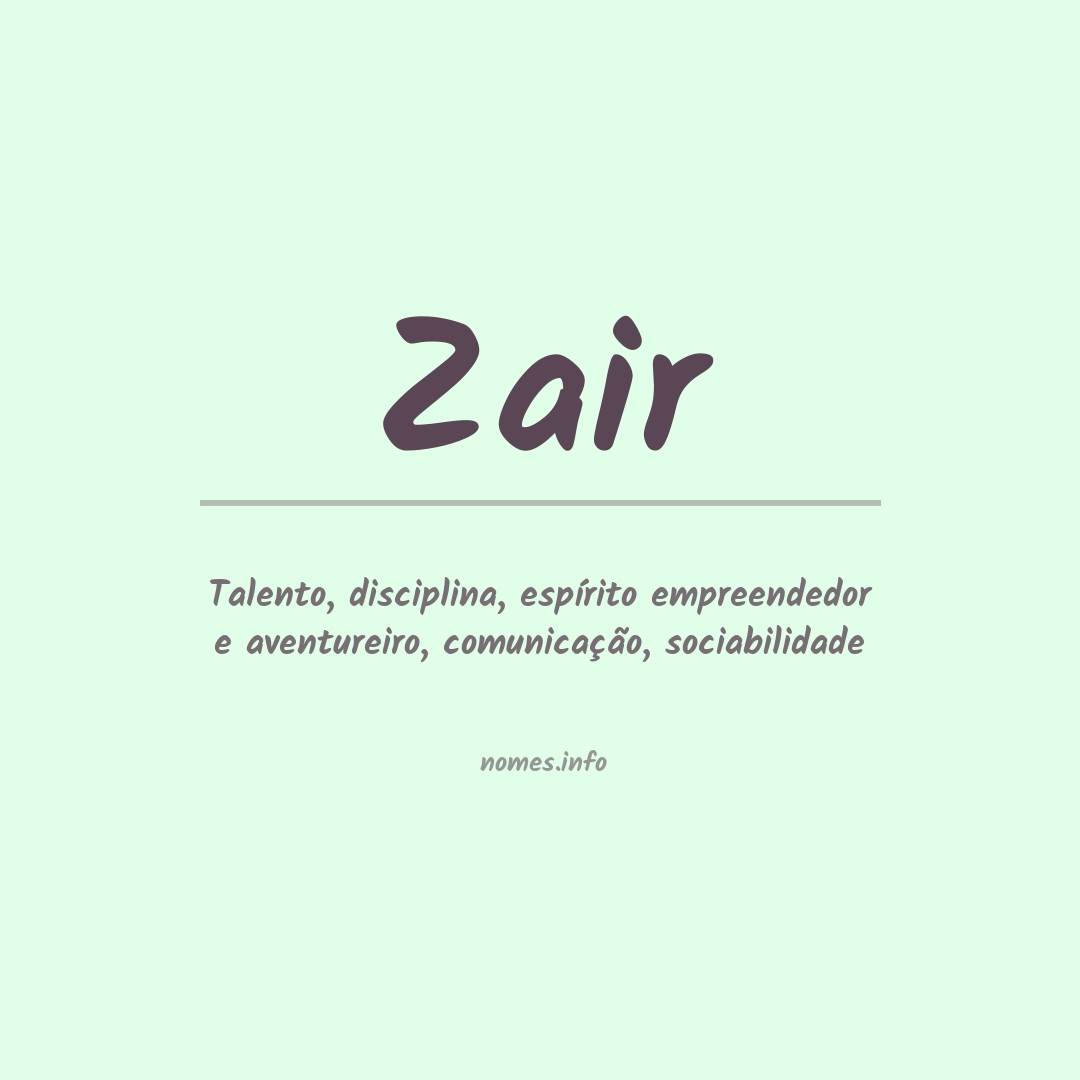 Significado do nome Zair