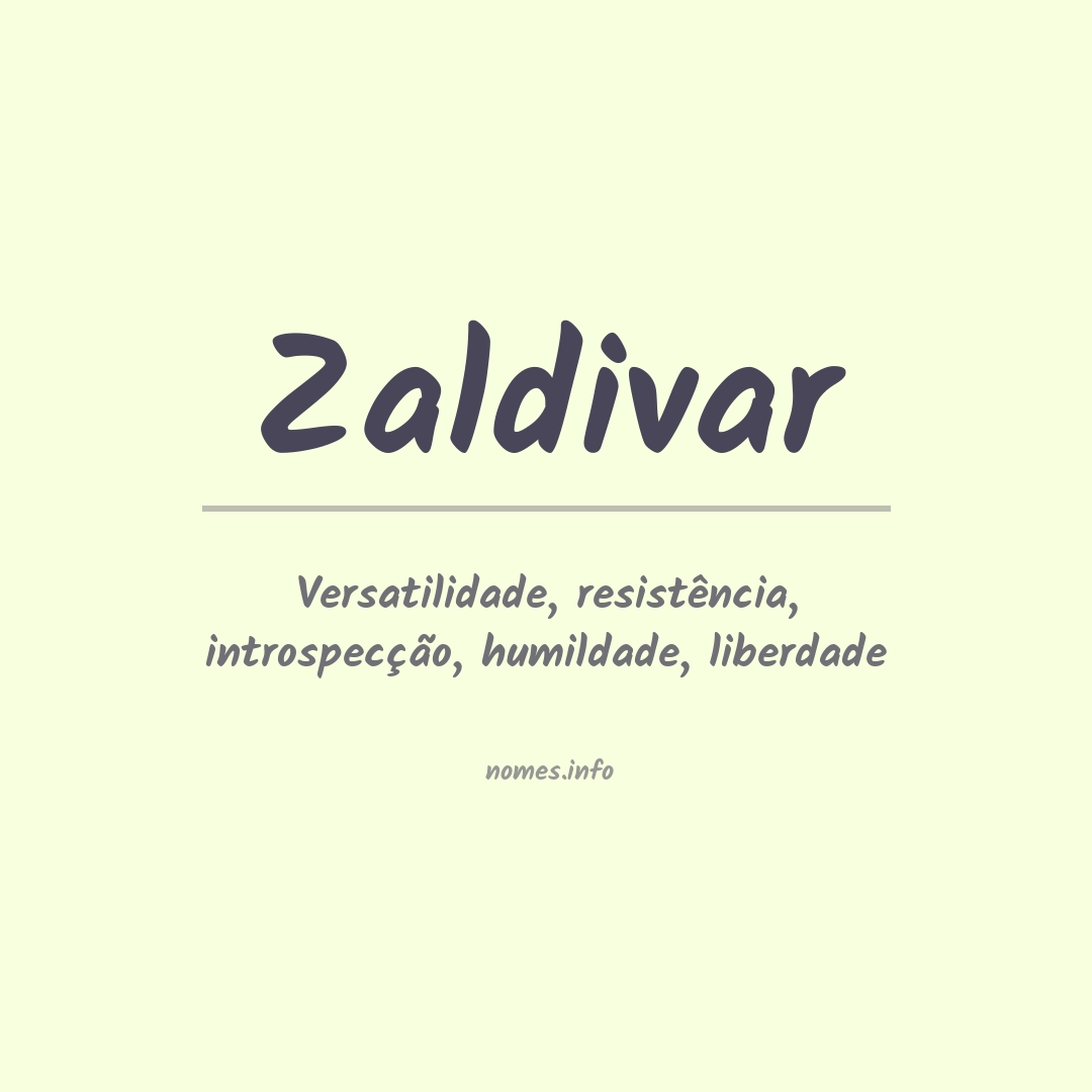 Significado do nome Zaldivar