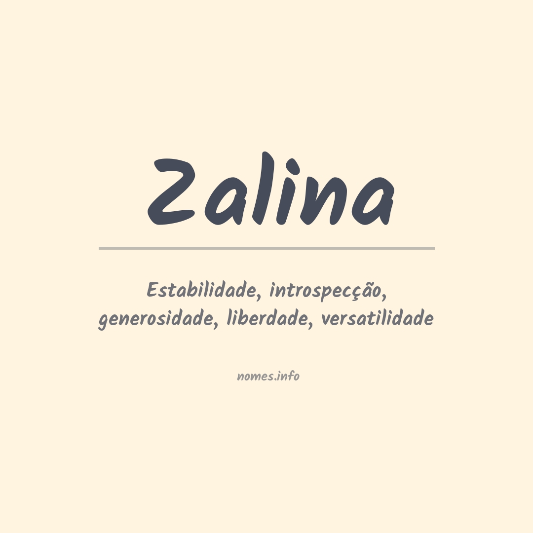 Significado do nome Zalina