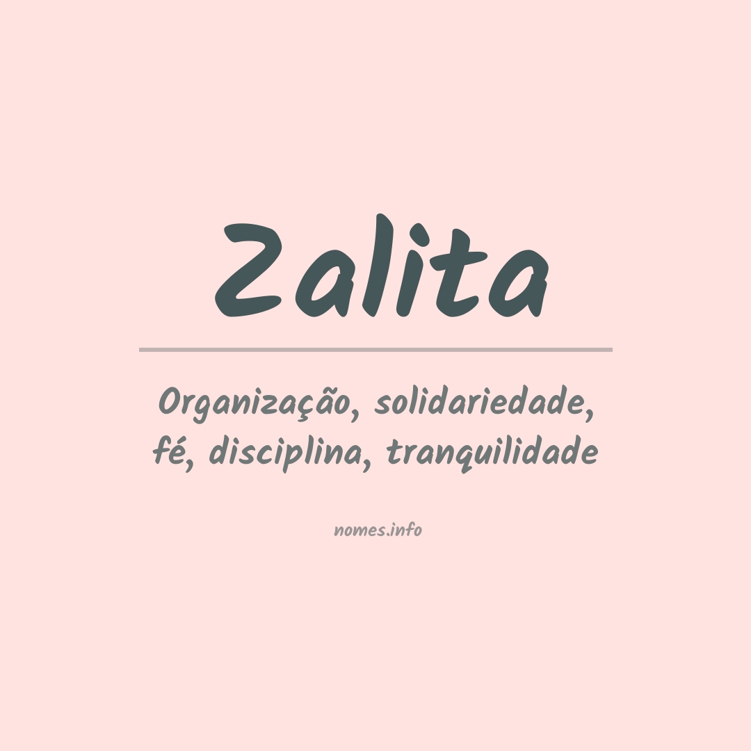 Significado do nome Zalita