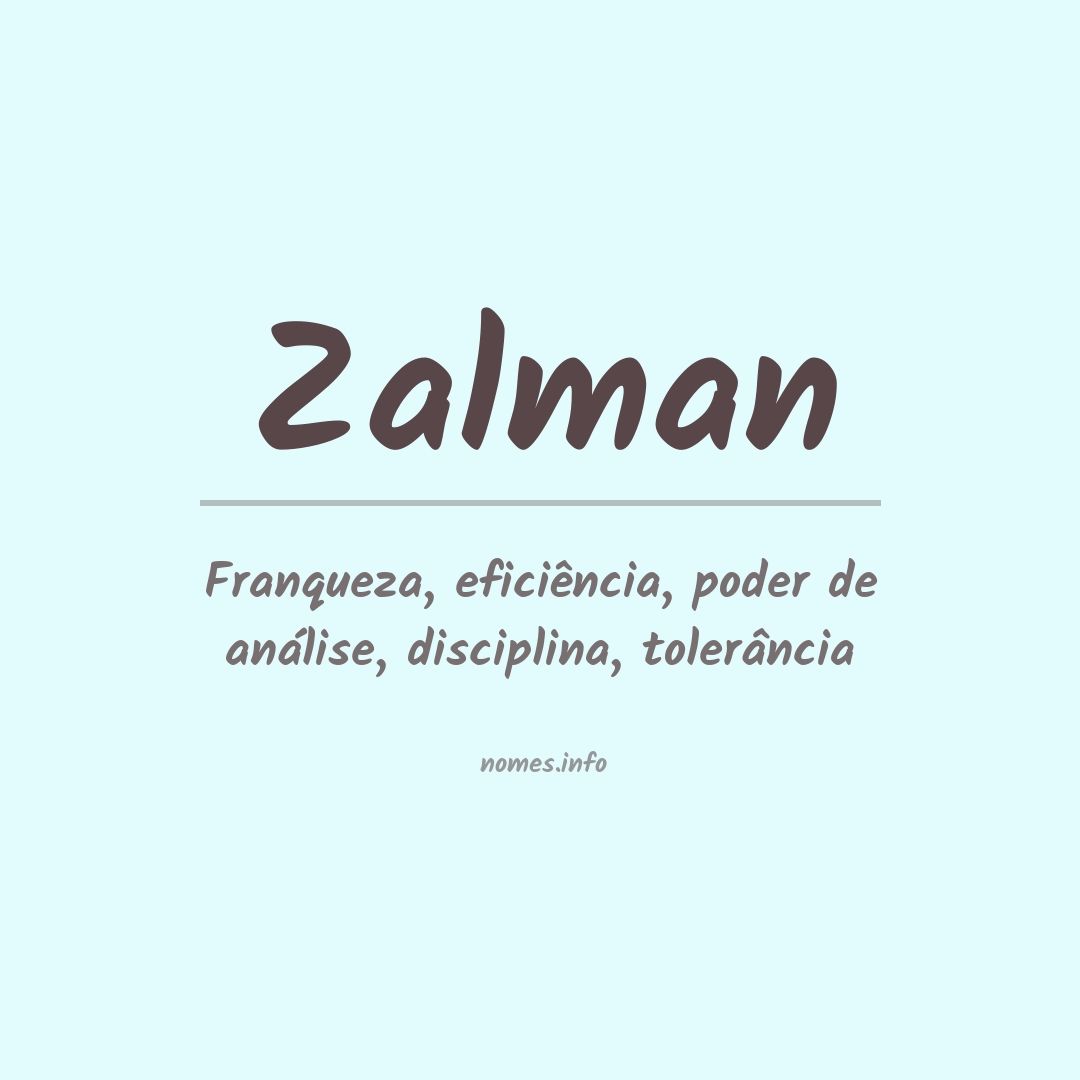 Significado do nome Zalman