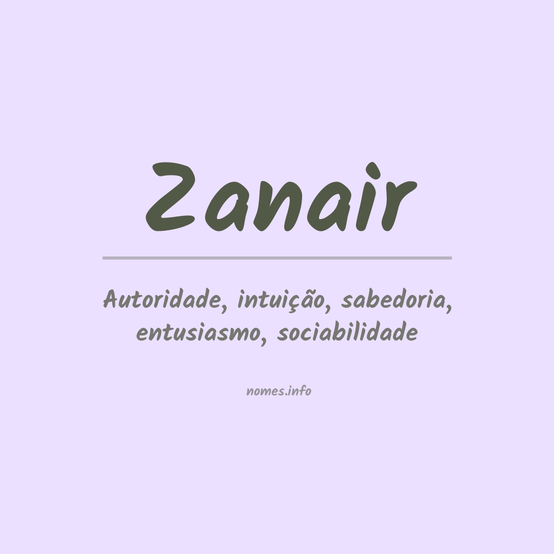Significado do nome Zanair