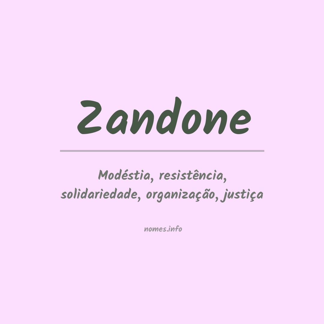 Significado do nome Zandone
