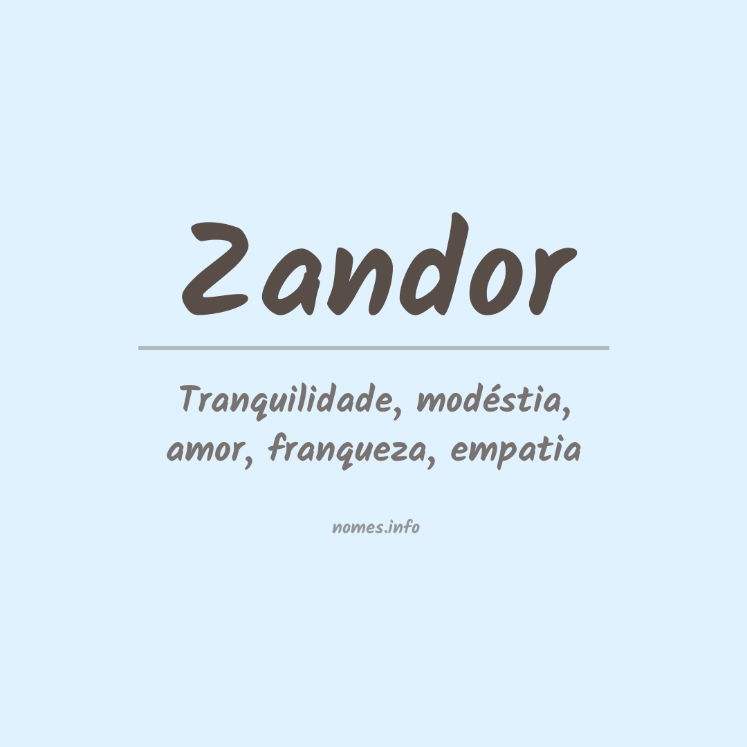 Significado do nome Zandor