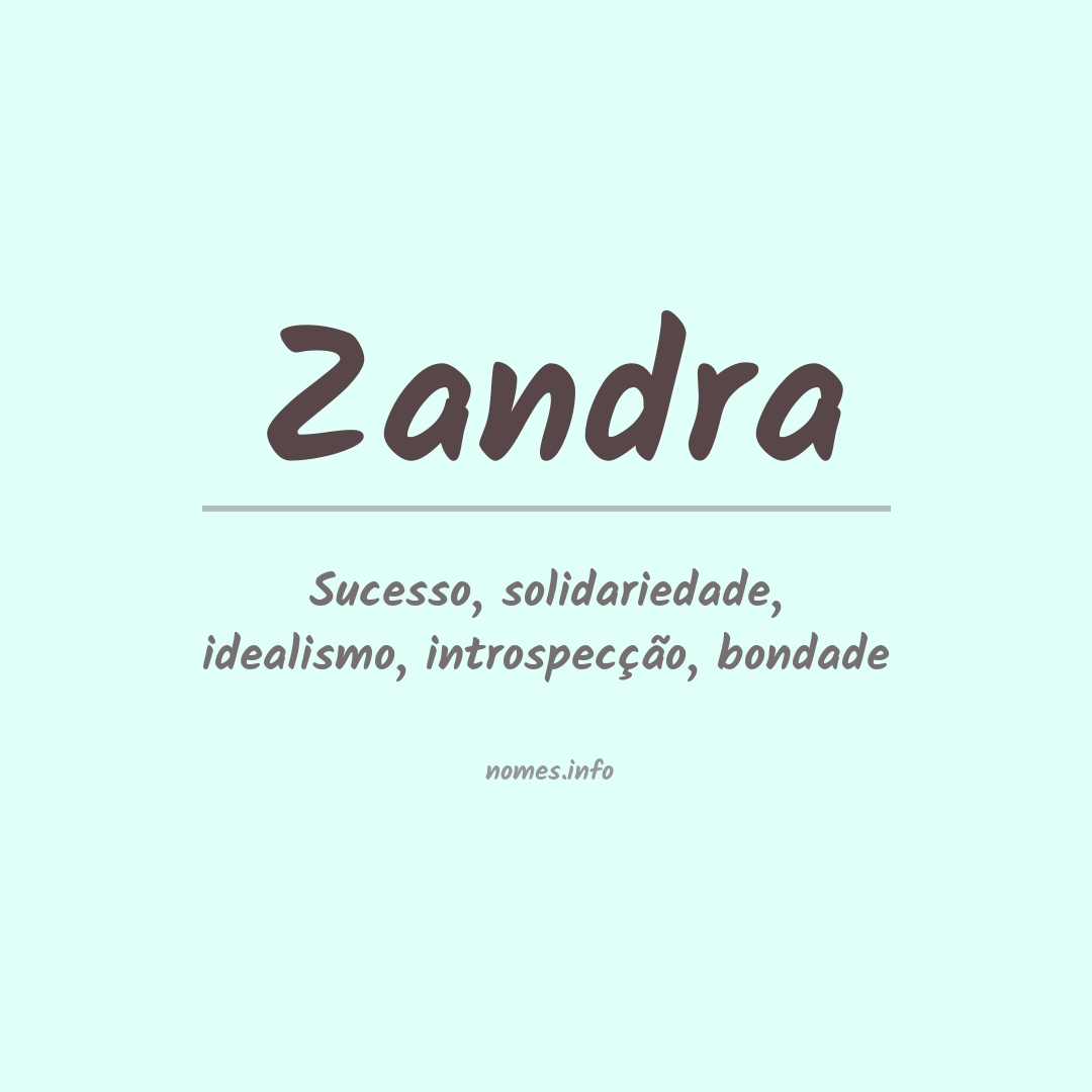 Significado do nome Zandra
