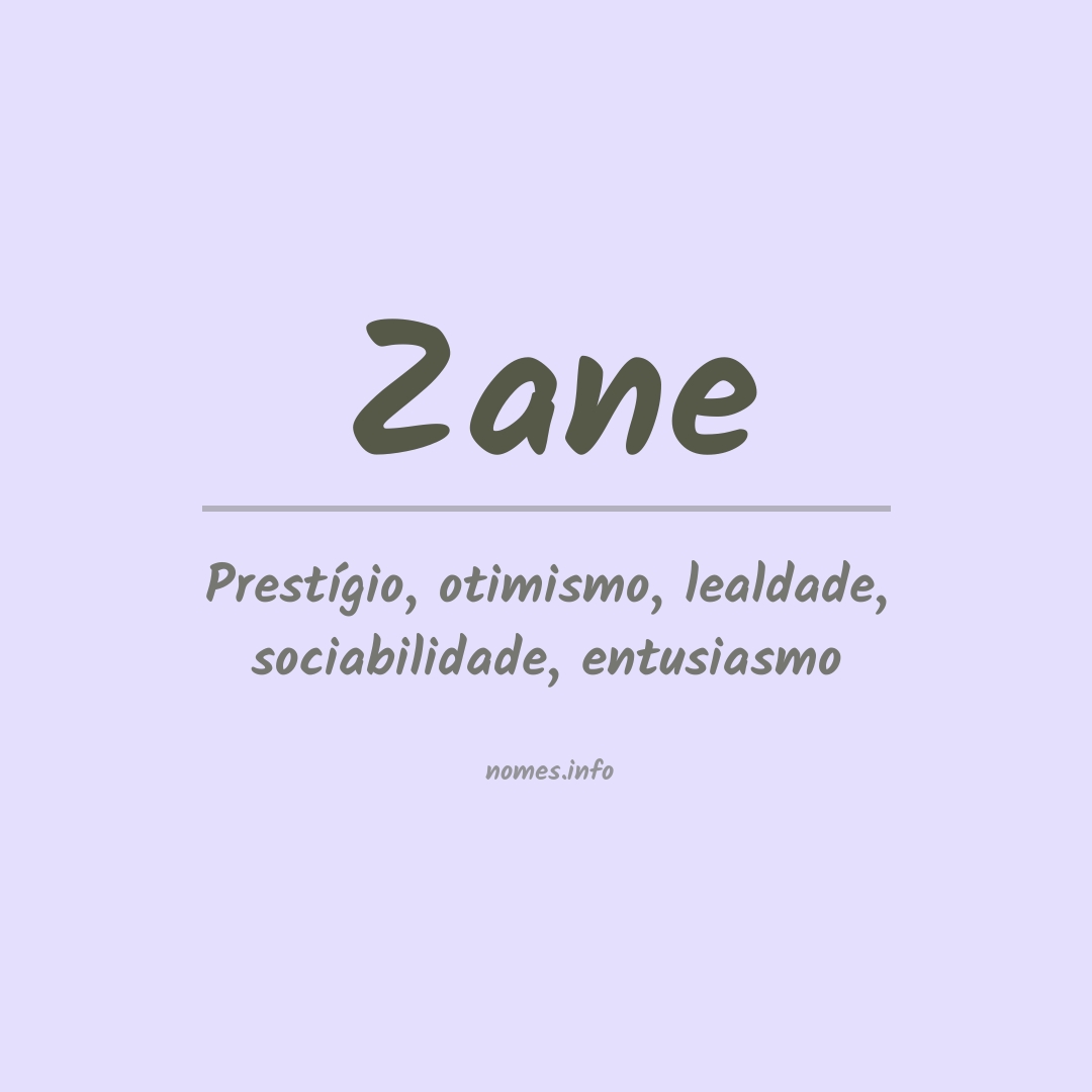 Significado do nome Zane