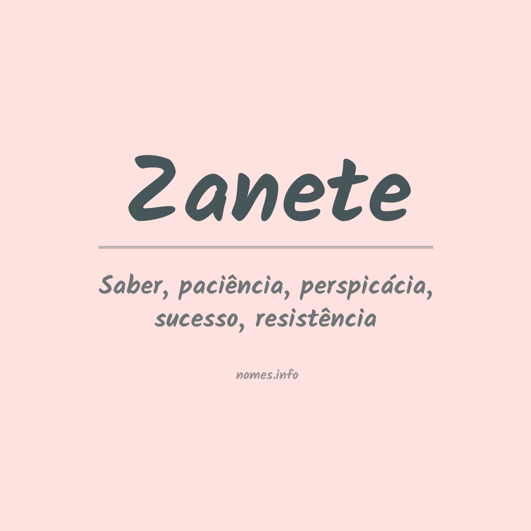 Significado do nome Zanete