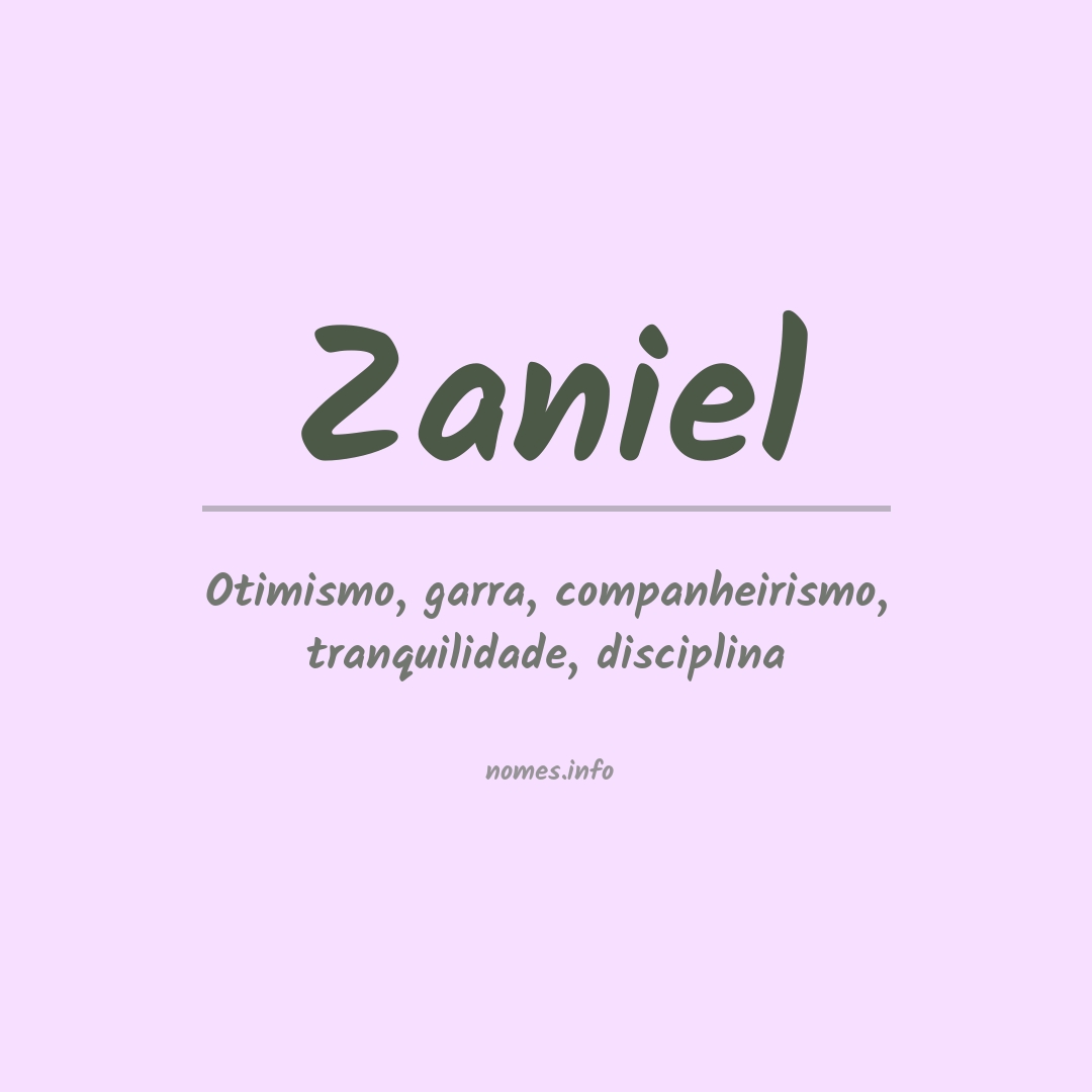 Significado do nome Zaniel