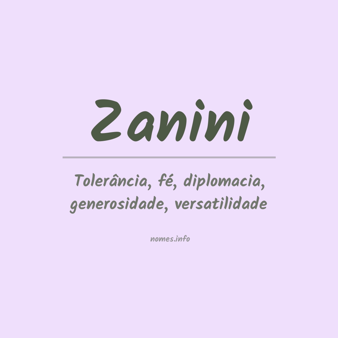 Significado do nome Zanini