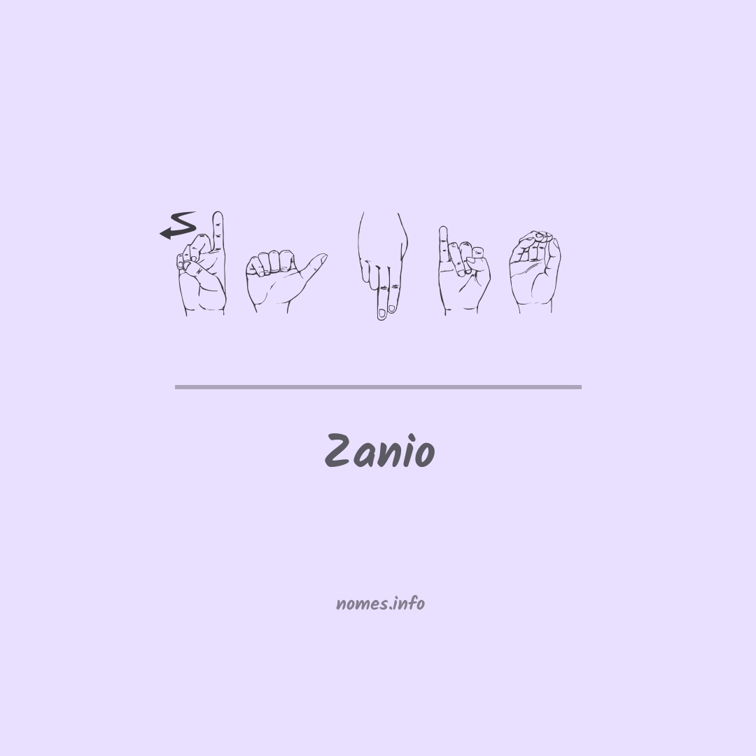Zanio em Libras