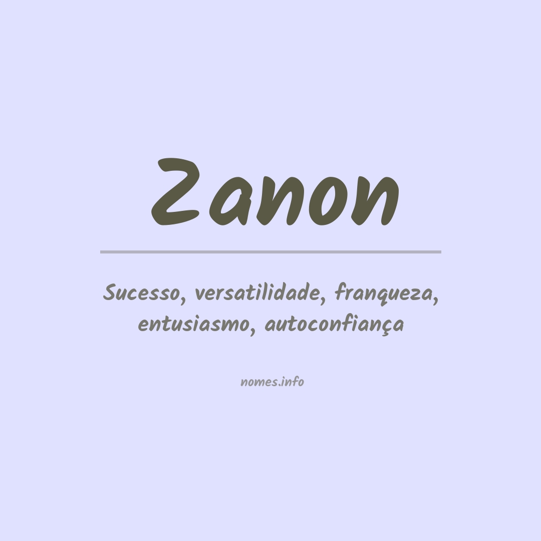 Significado do nome Zanon