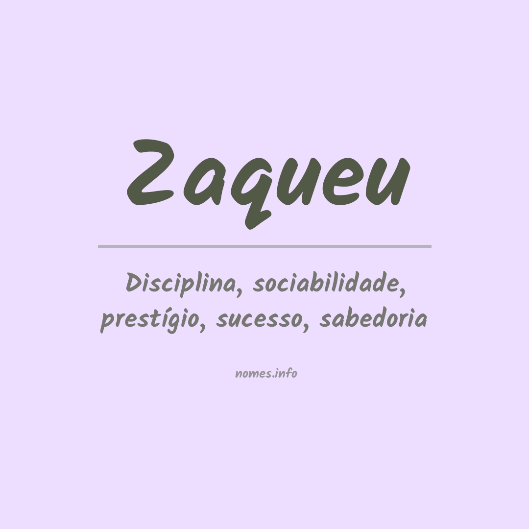 Significado do nome Zaqueu