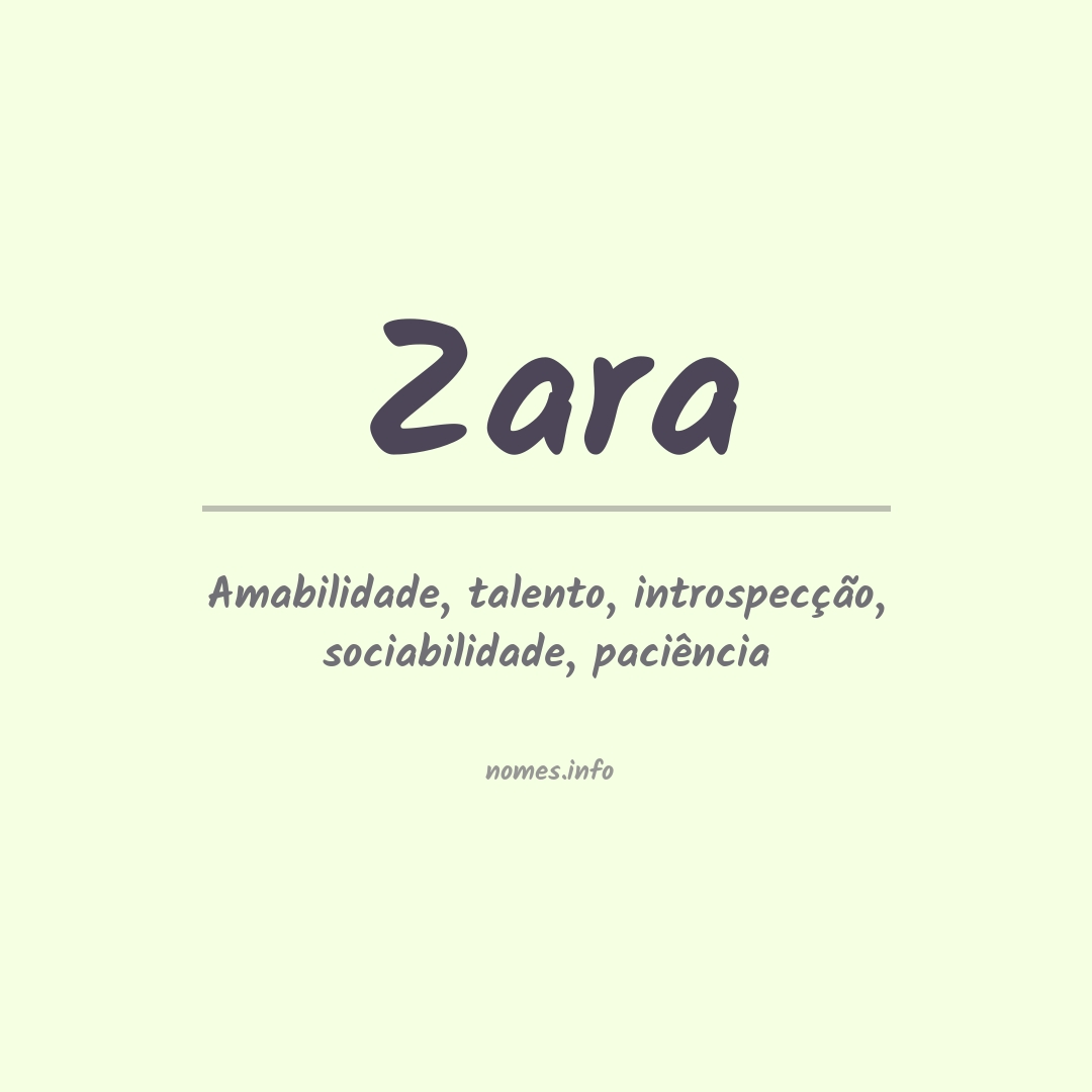 Significado do nome Zara